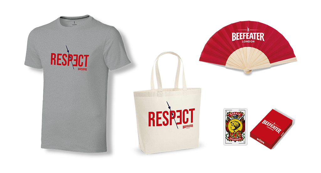 Conjunto de premios creados por Slogan para el kit Beefeater del programa Pernod Ricard Activa