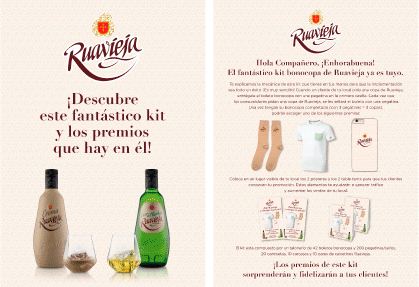 Folleto de promoción creado por Slogan del kit de Ballantine’s del programa de Pernod Ricard Activa para el hostelero