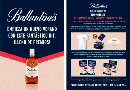 Folleto de promoción creado por Slogan del kit de Ruavieja del programa de Pernod Ricard Activa para el hostelero